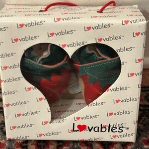 Lovables Leather Toddler Slip On Shoes, Medium , Strawberry Design